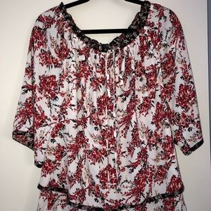 Silk White House Black Market off the shoulders dressy